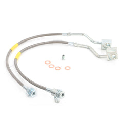 FAPO Front Extended Stainless Steel Brake Lines For Ford F-150 XLT Bronco 1980-1996 FZ031010