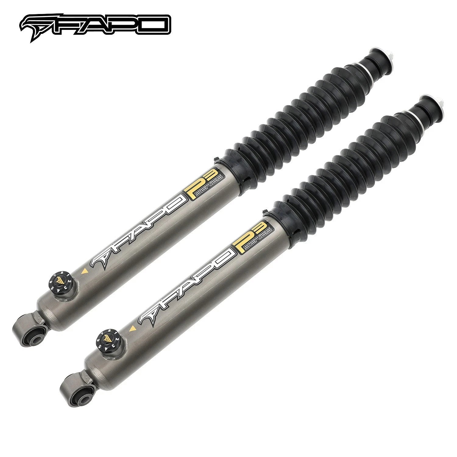 FAPO 8-Stage Front Shock Struts For Jeep Wrangler JK 2007-2018 0-2.5" Lift PA160630