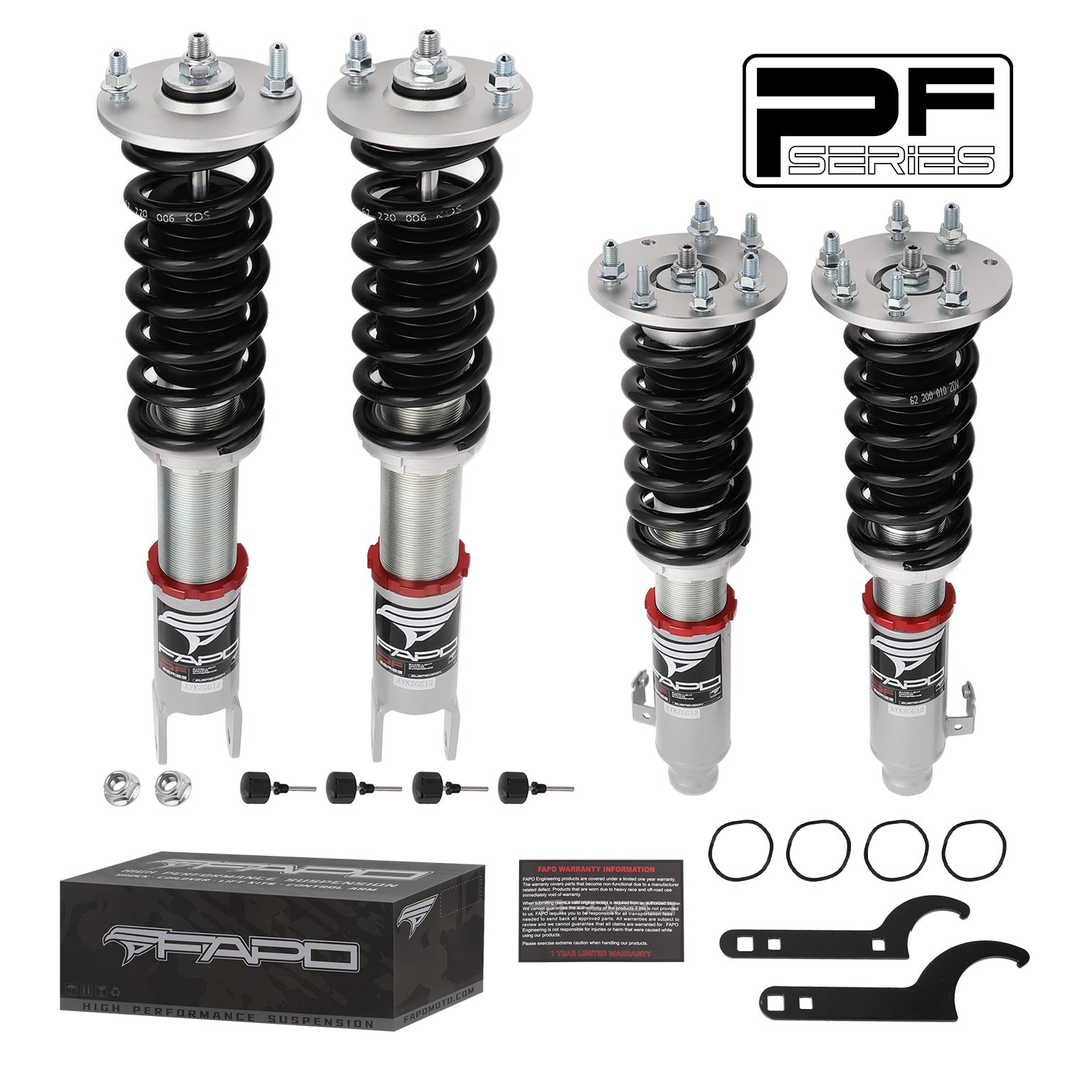 FAPO 32-Level Adjustable Coilovers for 2008-2012 Honda Accord 8th Gen CP CS PF012420