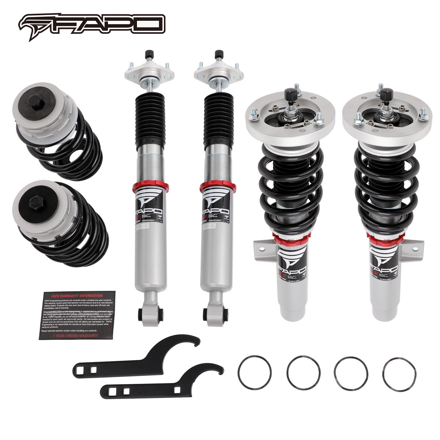 FAPO 32-Level Adjustable Coilovers for 1997-2006 BMW 3 Series 4th Gen (E46) PF006120