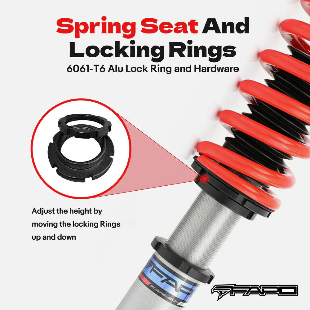 FAPO Height Adjustable Coilovers for 2000-2006 Nissan Sentra 5th Gen B15 N16 PS011310