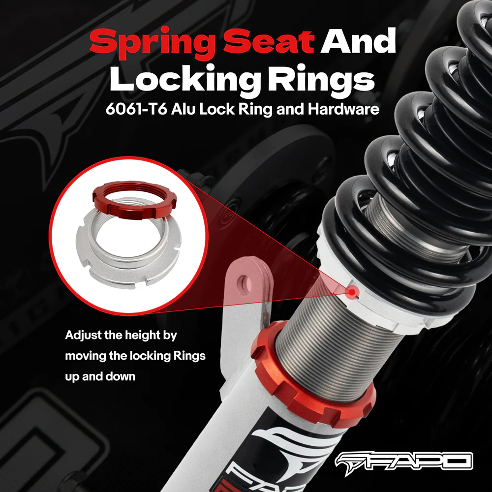 FAPO 32-Level Adjustable Coilovers for 2002-2007 Subaru Impreza RS/TS/Outback Sport (GD/GG) 3 bolts PF000130