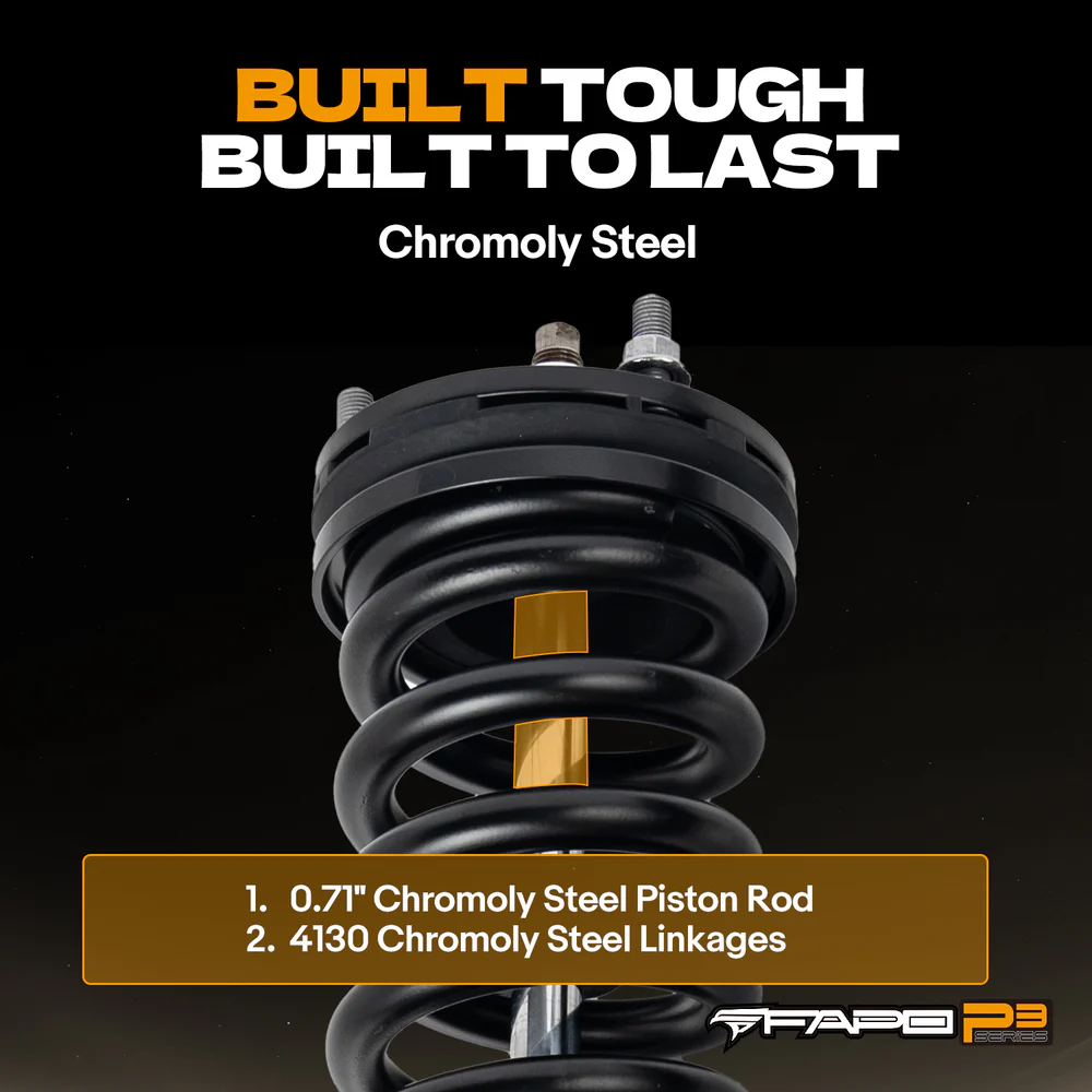 8-Stage Front 0-2 in Lift Shocks for 2014-2020 Ford F-150 PA167330