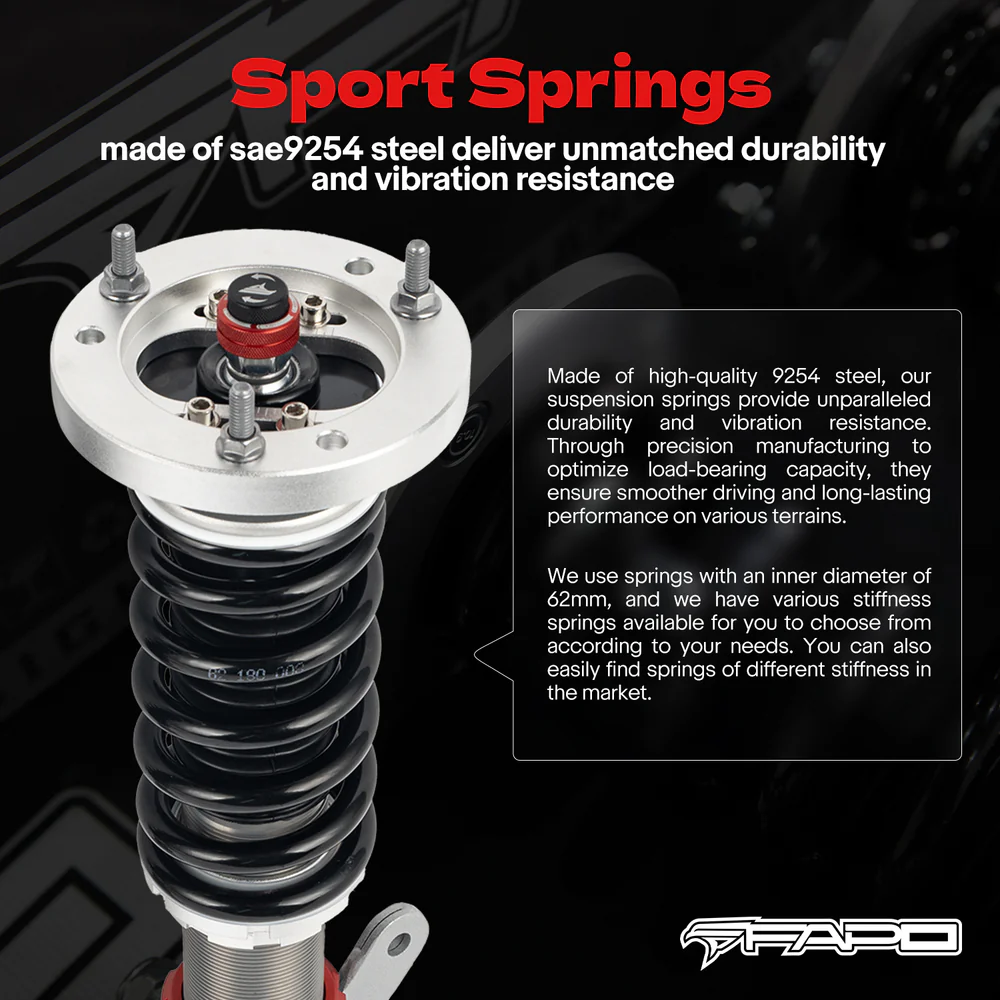 FAPO 32-Level Adjustable Coilovers for 1987-1992 Mazda RX-7 2nd Gen (FC3S) PF007230