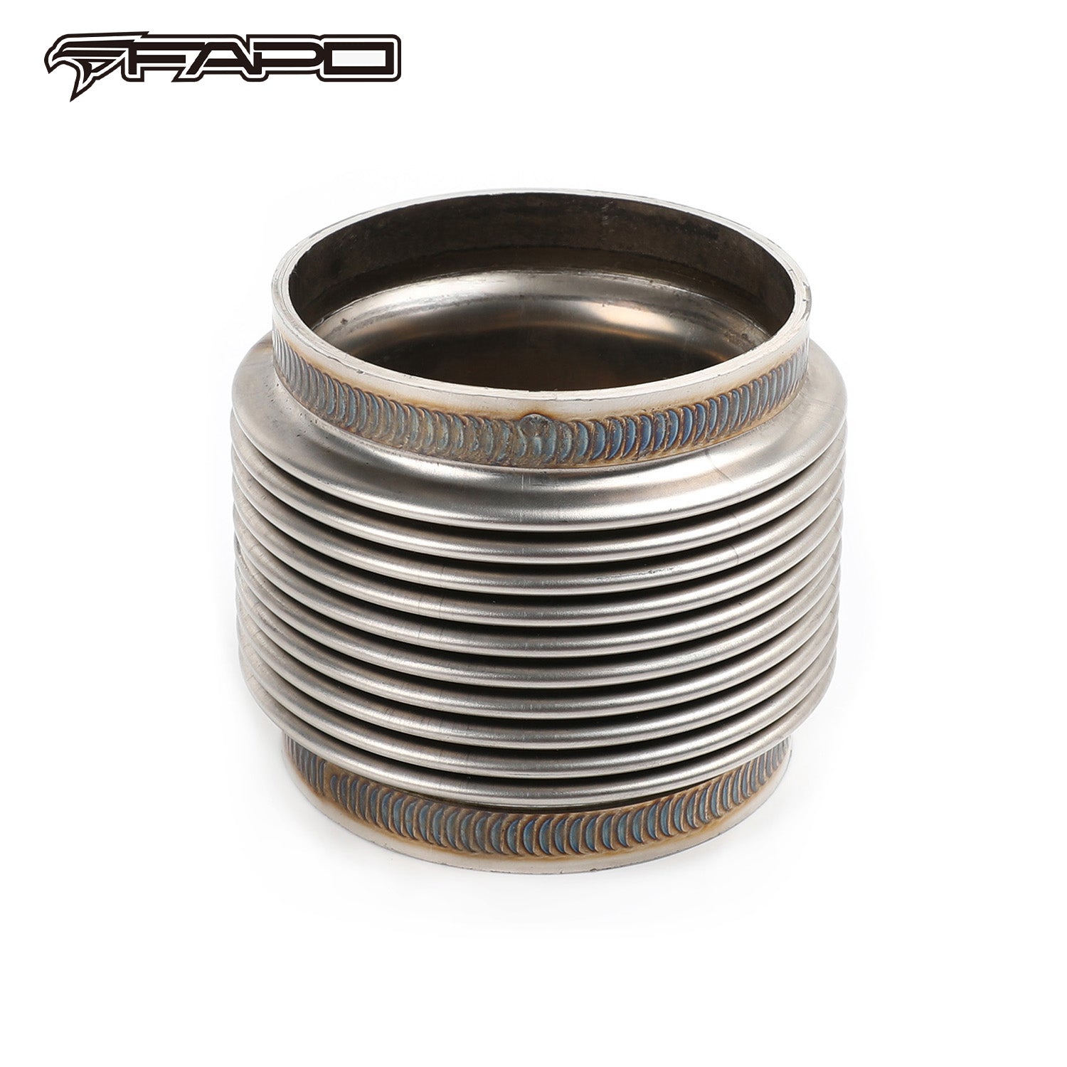FAPO 2.5in ID T304 SS EXHAUST FLEX BELLOWS 2.55in Long Joint Pipe ULTRA STRONG FE902510