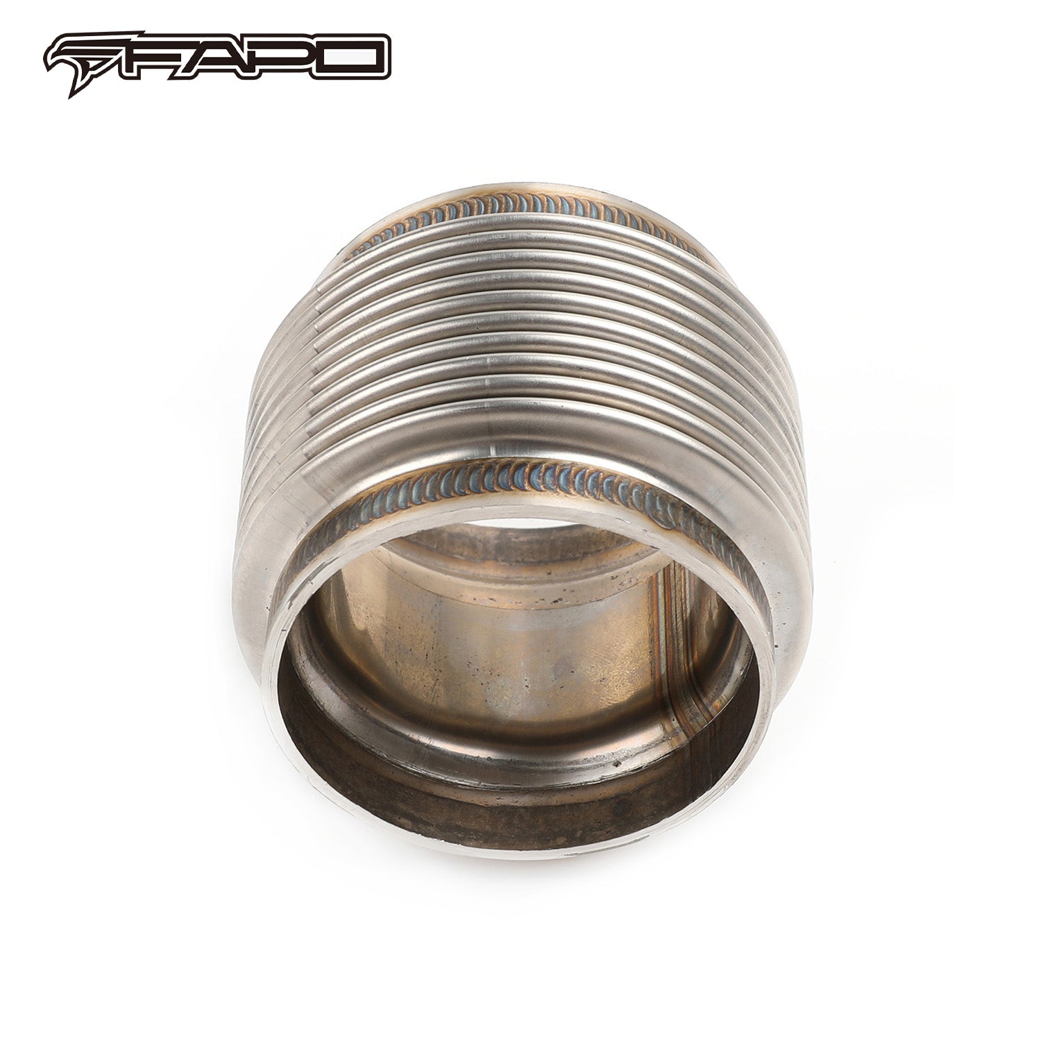 FAPO 2.5in ID T304 SS EXHAUST FLEX BELLOWS 2.55in Long Joint Pipe ULTRA STRONG FE902510