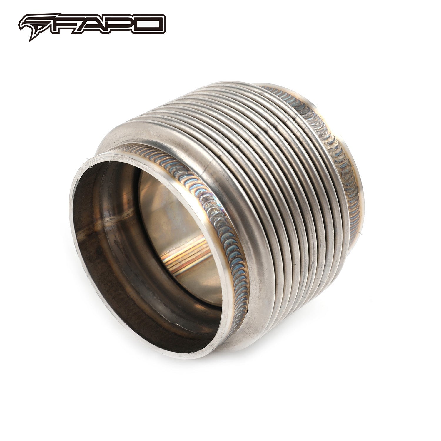 FAPO 2.5in ID T304 SS EXHAUST FLEX BELLOWS 2.55in Long Joint Pipe ULTRA STRONG FE902510