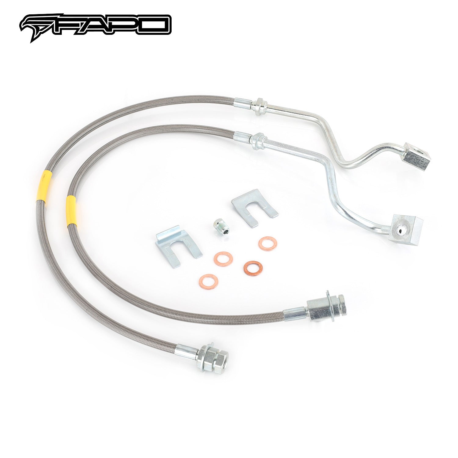 FAPO FRONT Extended Brake Line for 99-04 Ford F-250 F-350 Super Duty 4WD 4-8  lift FZ070510