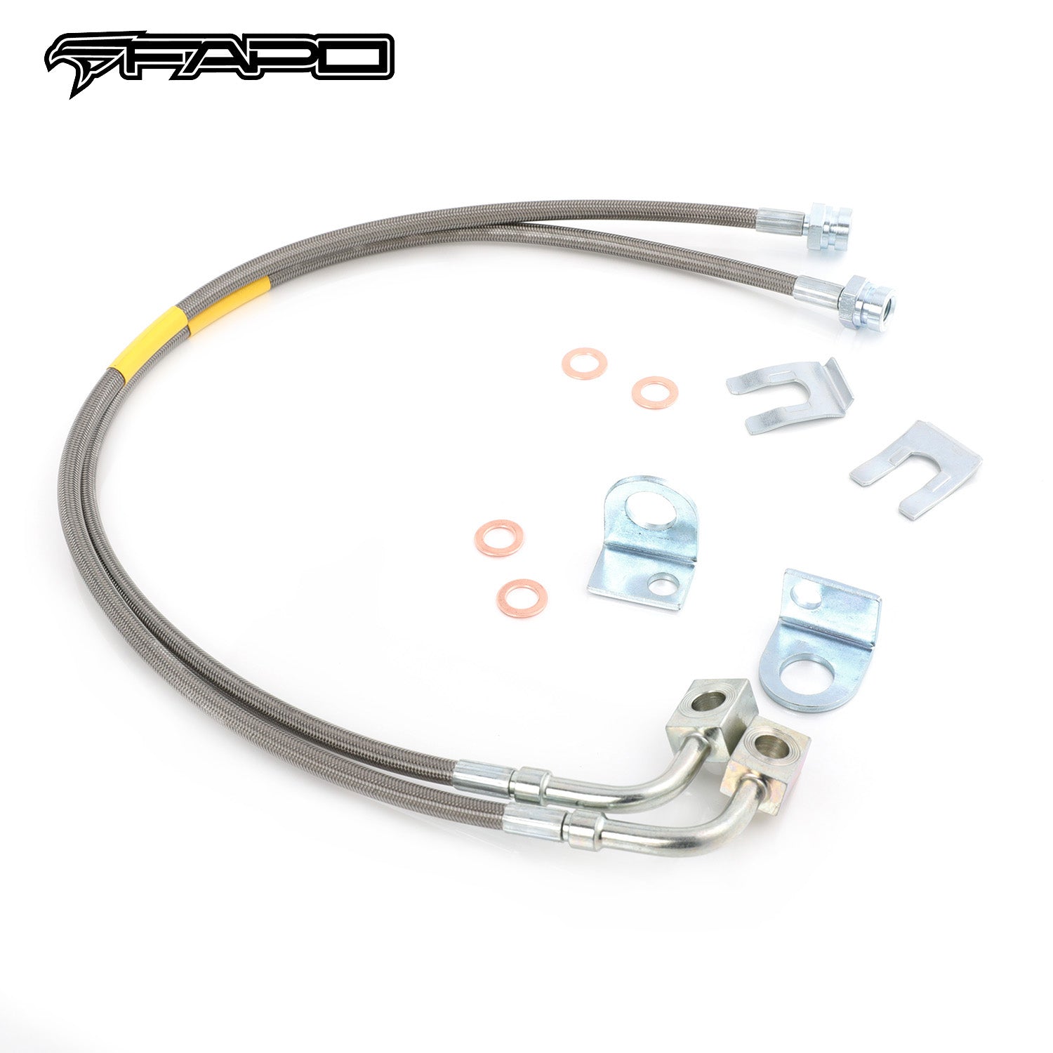 FAPO FRONT Extended Brake Line for 07-18 Jeep Wrangler JK 2-6  lift FZ070710