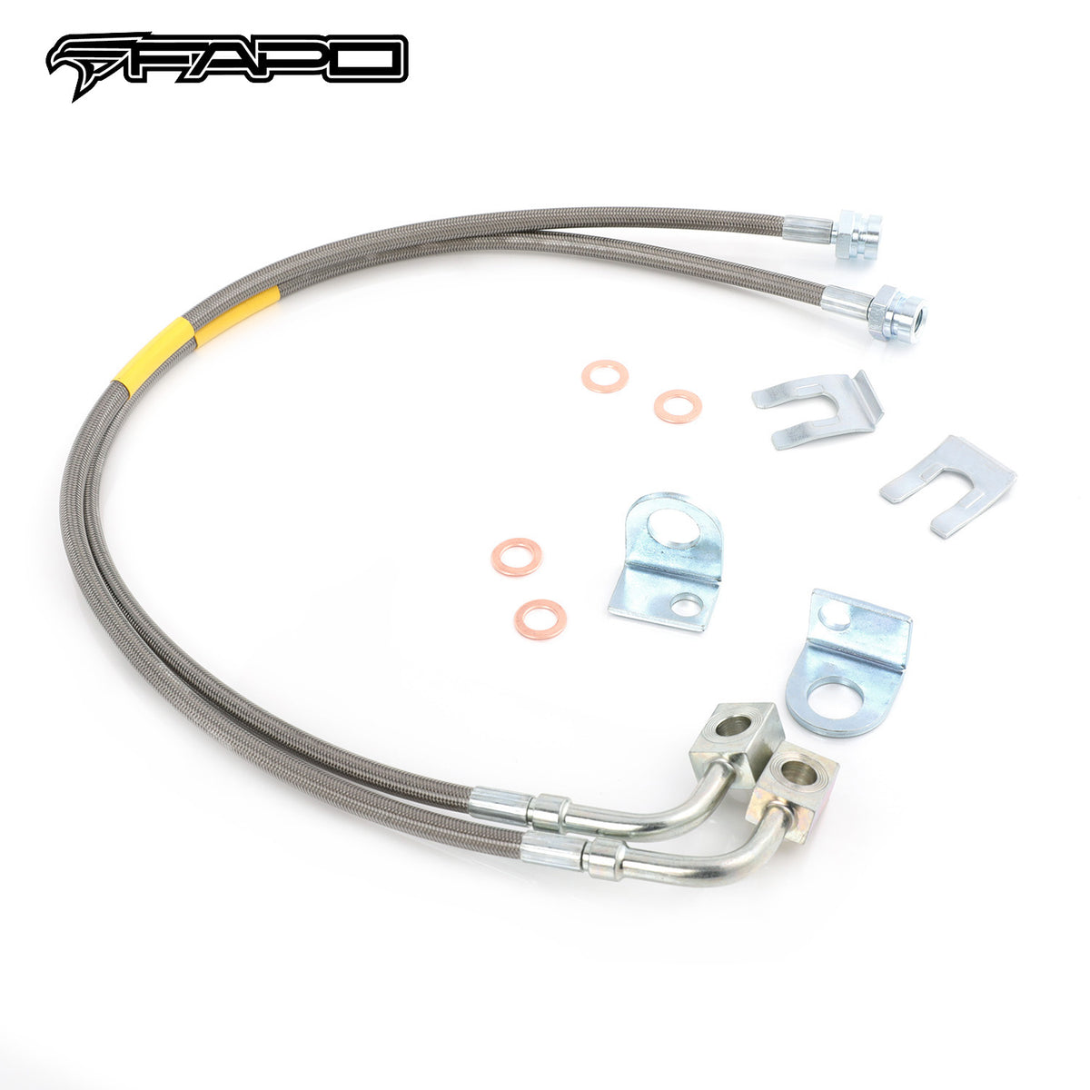 FAPO FRONT Extended Brake Line for 07-18 Jeep Wrangler JK 2-6  lift FZ070710