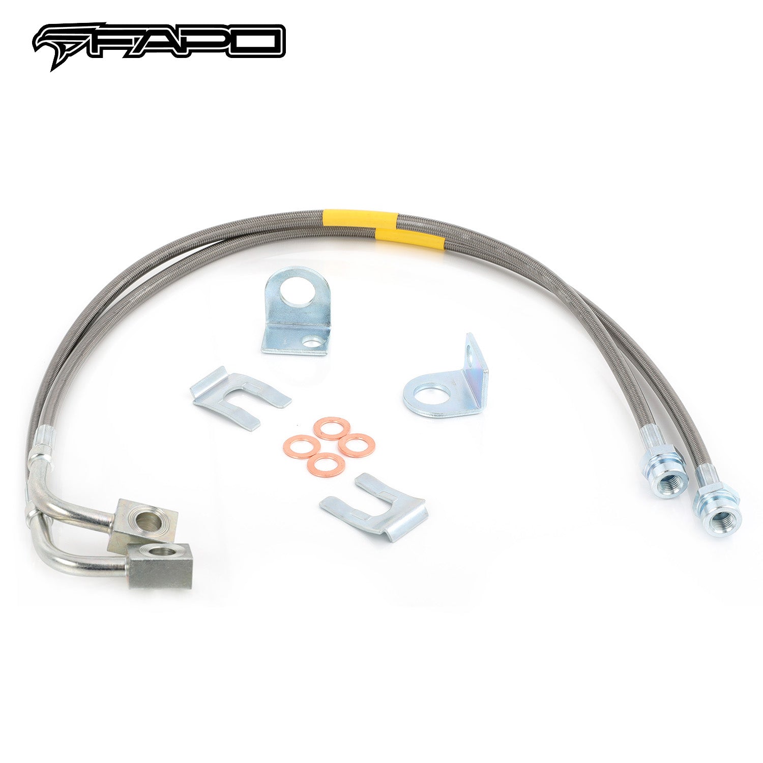 FAPO FRONT Extended Brake Line for 07-18 Jeep Wrangler JK 2-6  lift FZ070710