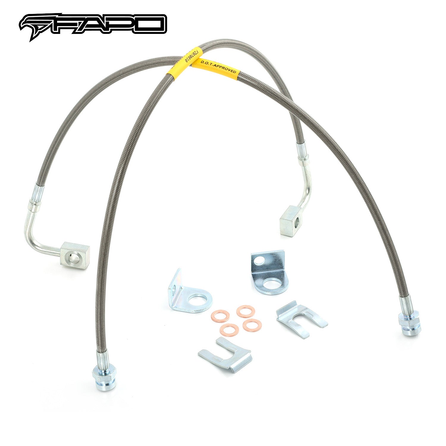 FAPO REAR Extended Brake Line for 07-18 Jeep Wrangler JK 2-6  lift FZ070810