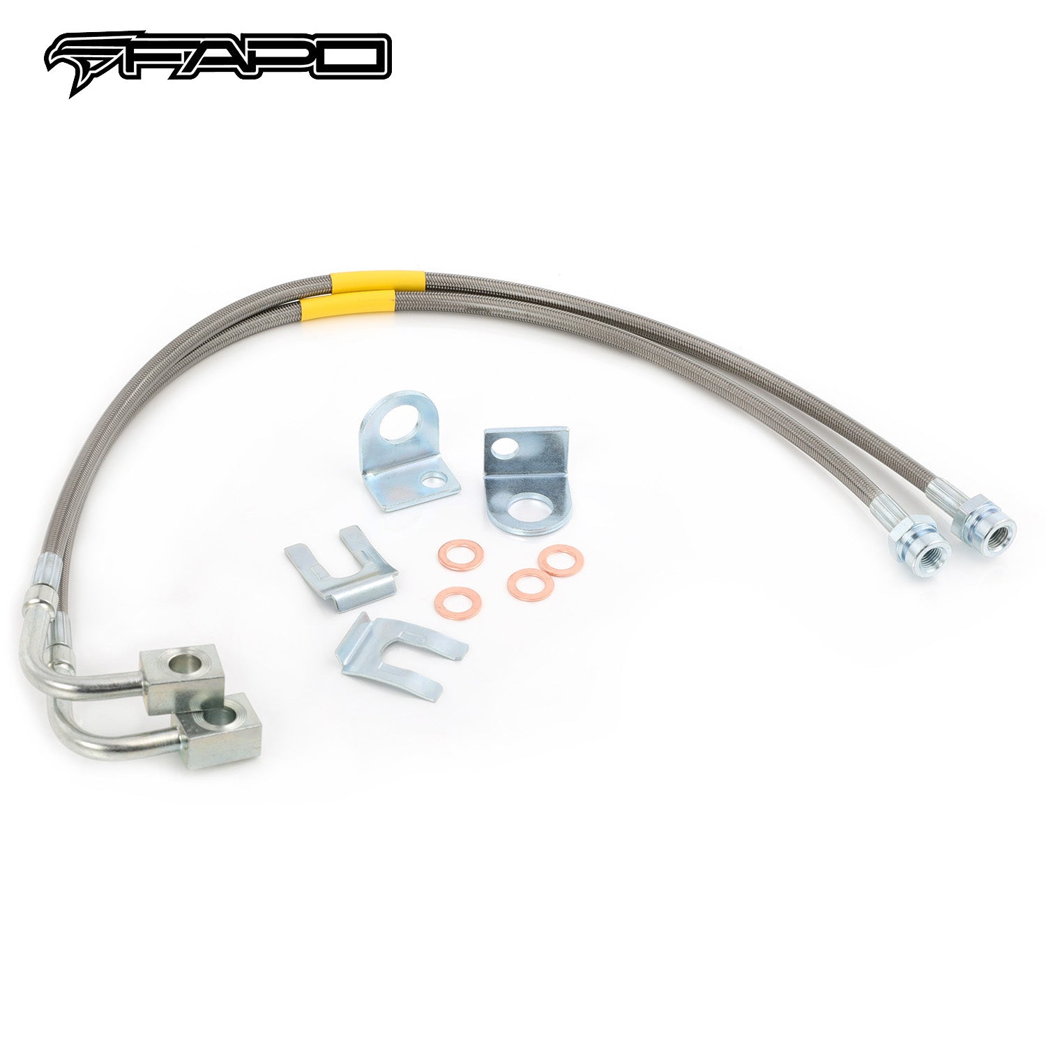 FAPO REAR Extended Brake Line for 07-18 Jeep Wrangler JK 2-6  lift FZ070810
