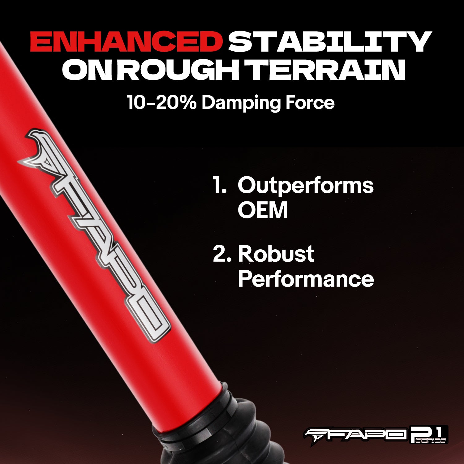 FAPO Rear Off-road Shocks for Chevrolet Silverado 1500 2007-2021 / 1500 Classic 2019 0-4in Lift PA162010
