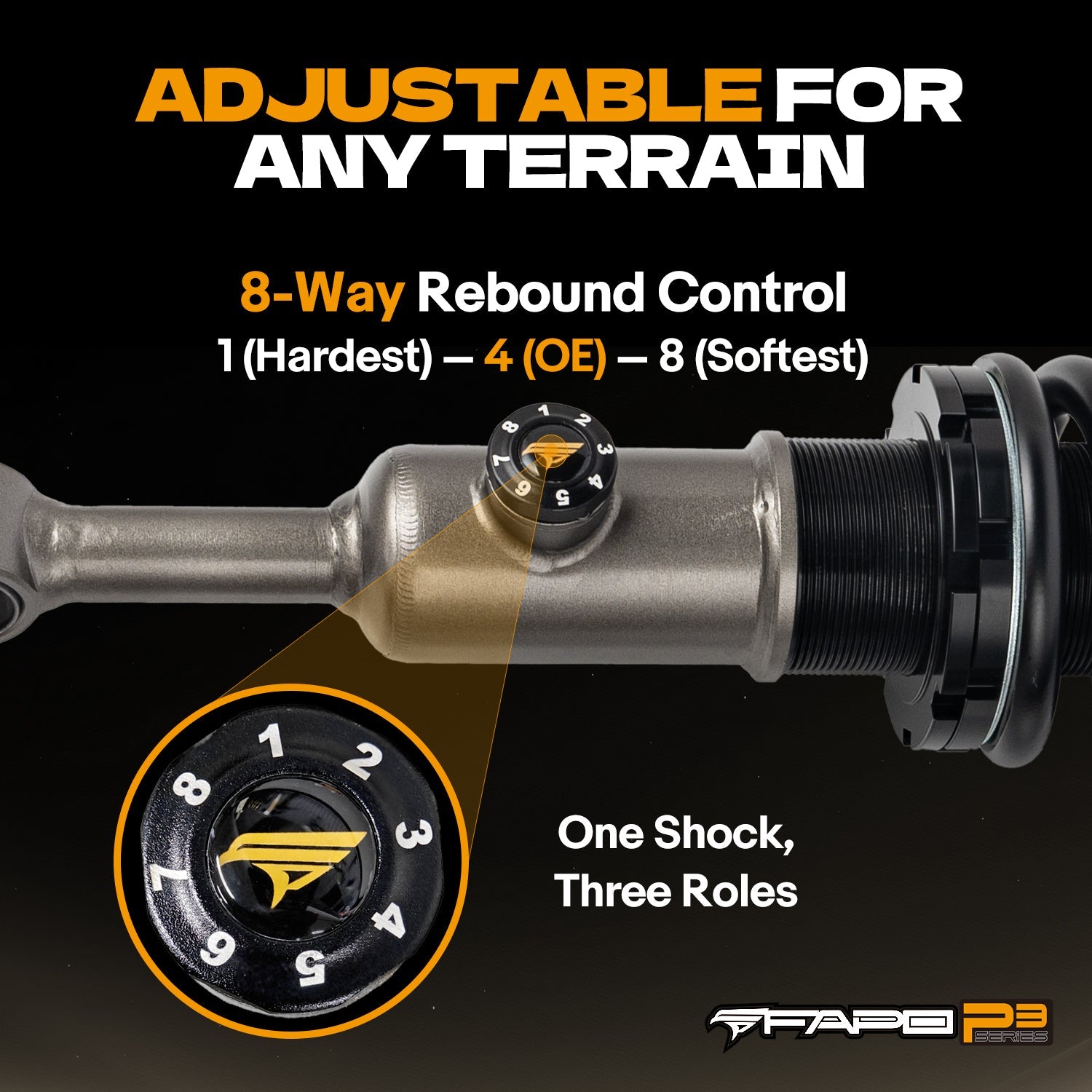 8-Stage Front 0-2 in Lift Struts for 2003 - 2014 Land Cruiser Prado 120/150 PA165130