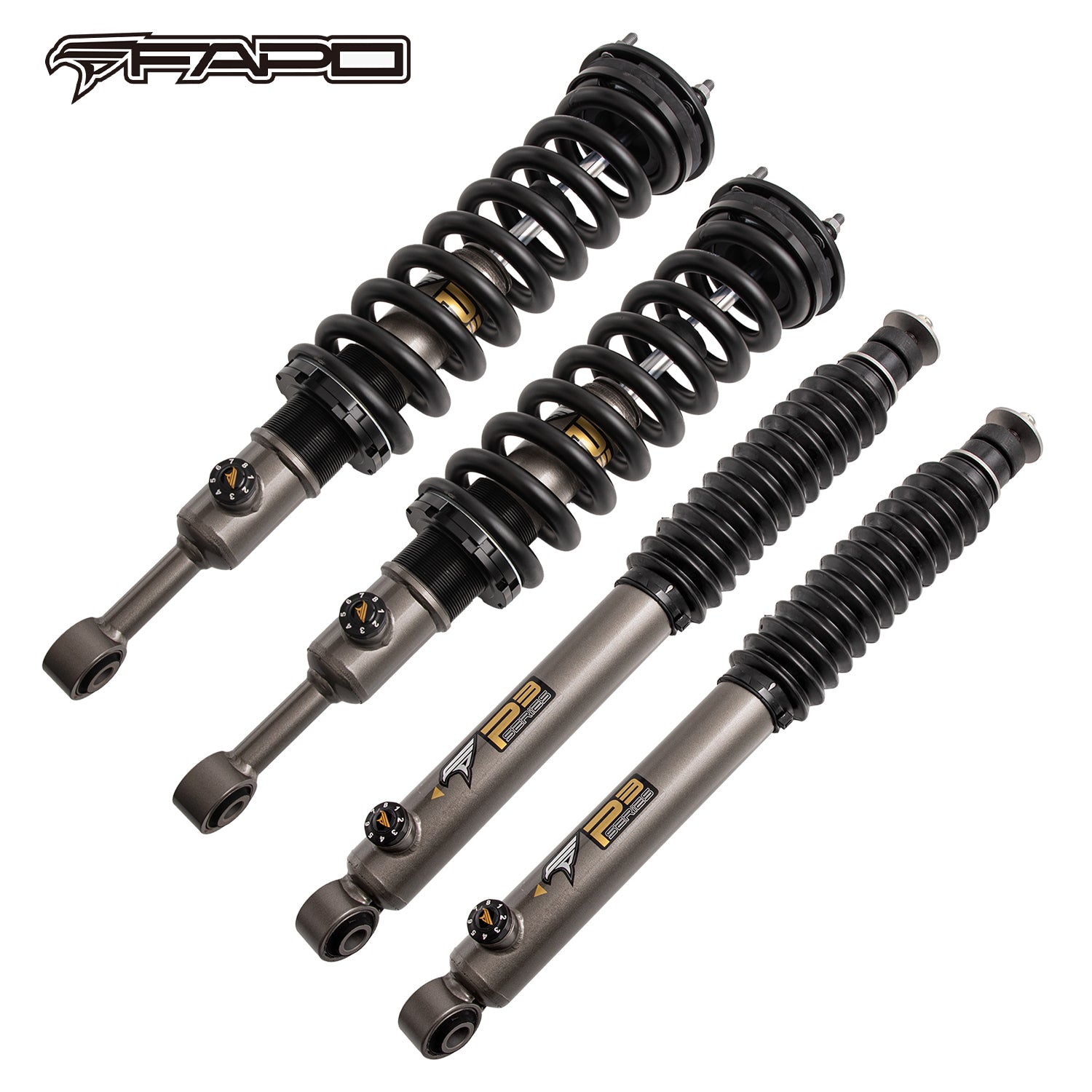 8-Stage Full Set 0-2 in Lift Struts for  2008 - 2021  Toyota Land Cruiser 200 4PCS