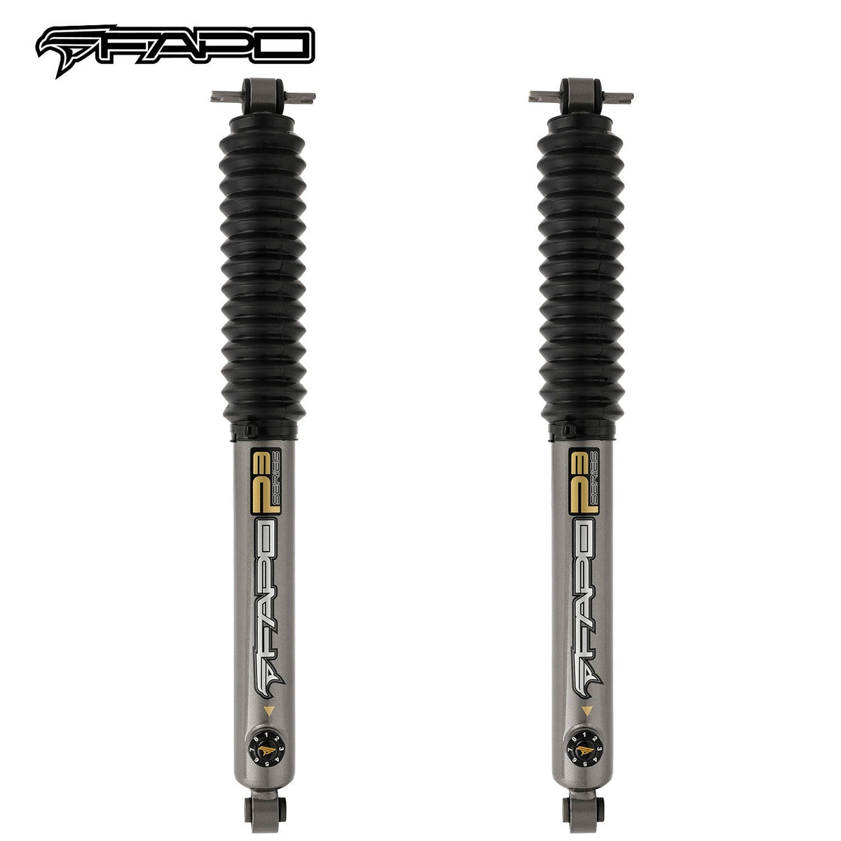8-Stage Rear 6.5-8 in Lift Shocks for 1997-2006 Jeep Wrangler TJ PA591631