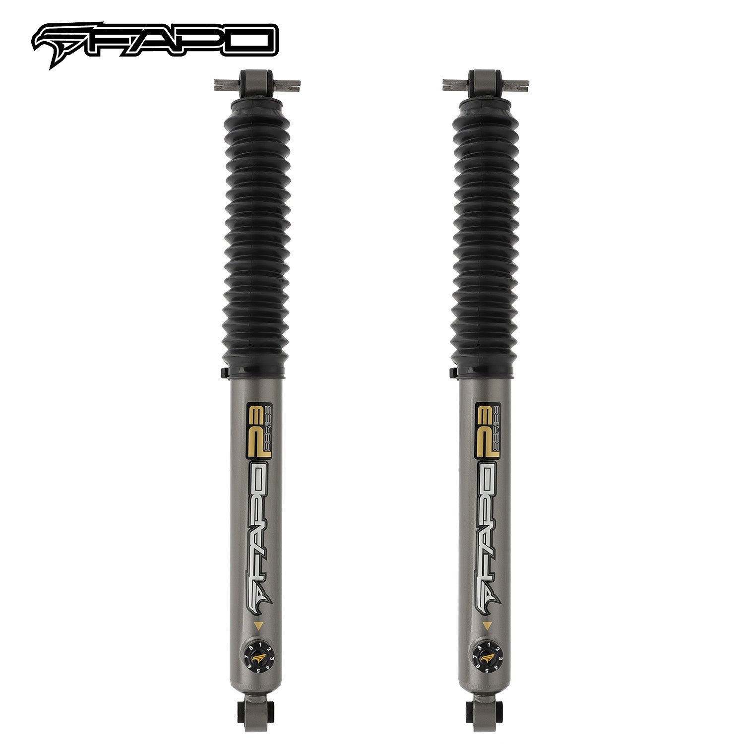 Fapo 8-Stage Full Set 3-4.5 in Lift Shocks for 2007-2018 Jeep Wrangler JK 4Pcs Set ‎PA360630 PA660630