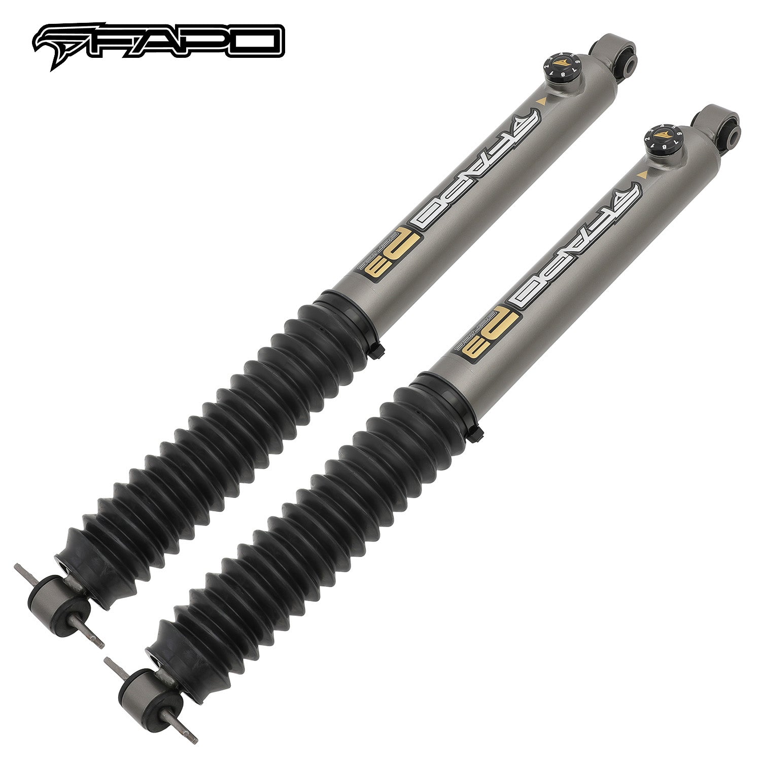 Fapo 8-Stage Full Set 3-4.5 in Lift Shocks for 2007-2018 Jeep Wrangler JK 4Pcs Set ‎PA360630 PA660630