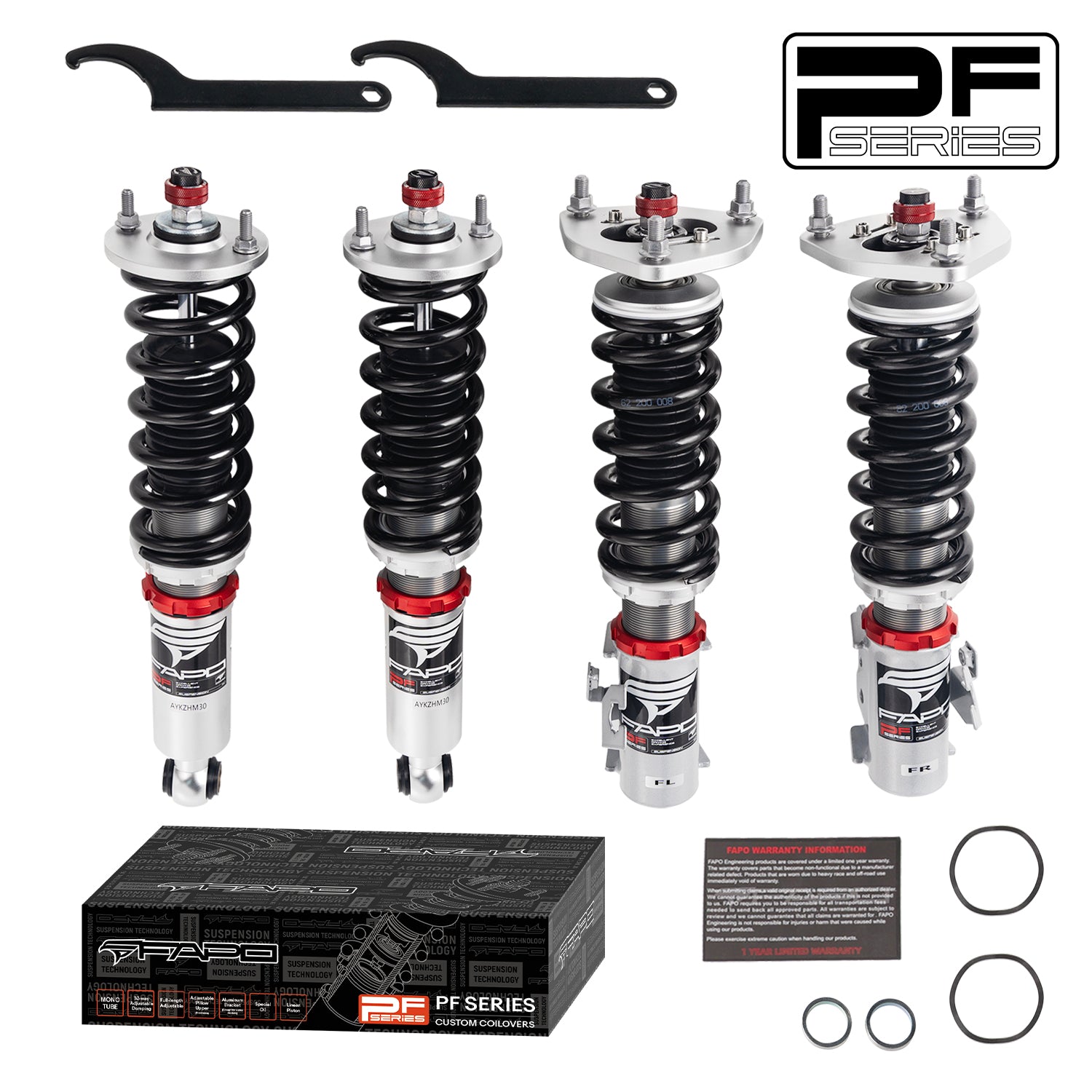 FAPO 32-Level Adjustable Coilovers for 1988-1994 Nissan Cefiro 1st Gen A31 PF001230