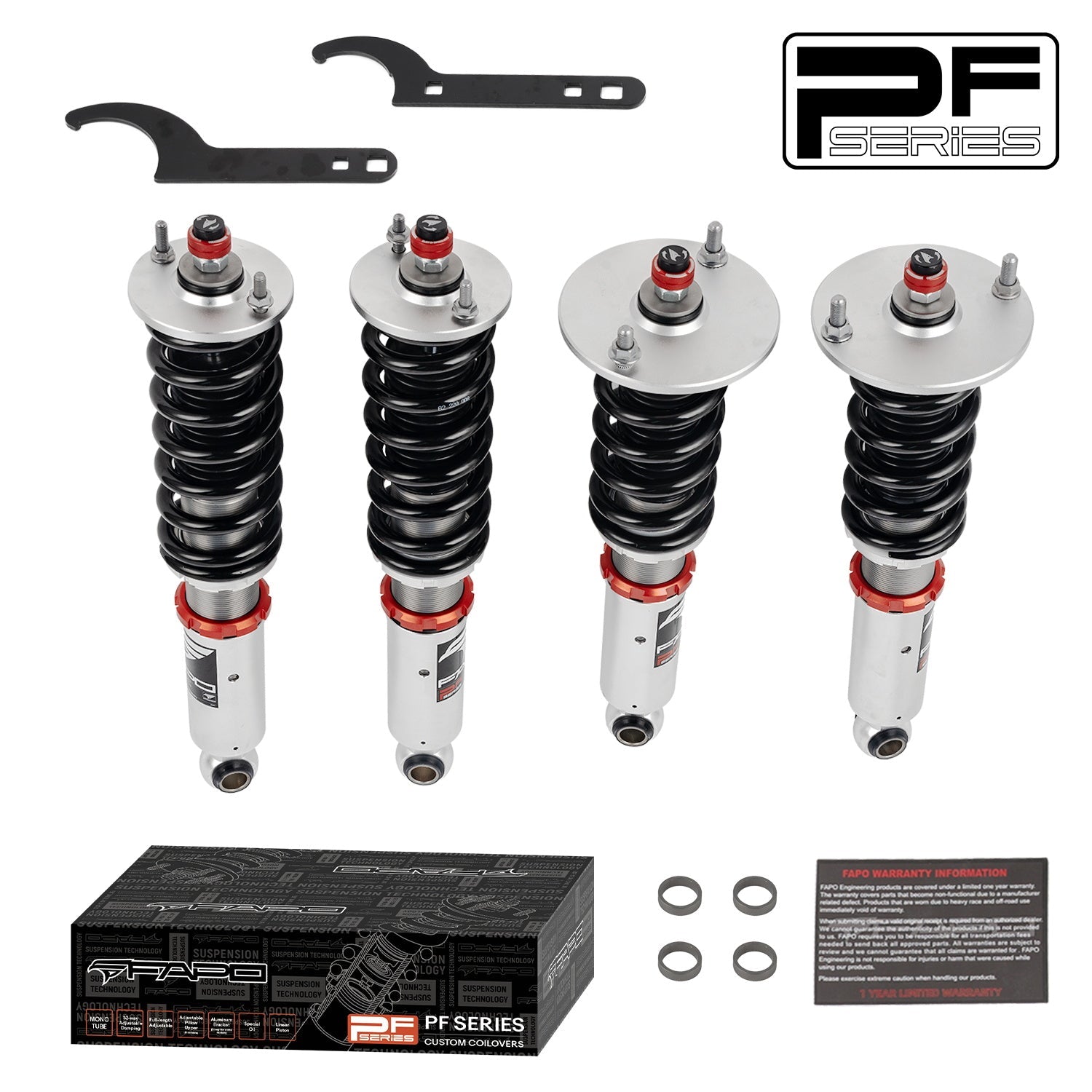 FAPO 32-Level Adjustable Coilovers for 1989-1994 Nissan Skyline R32 GTS-T 2WD (R32) PF001630