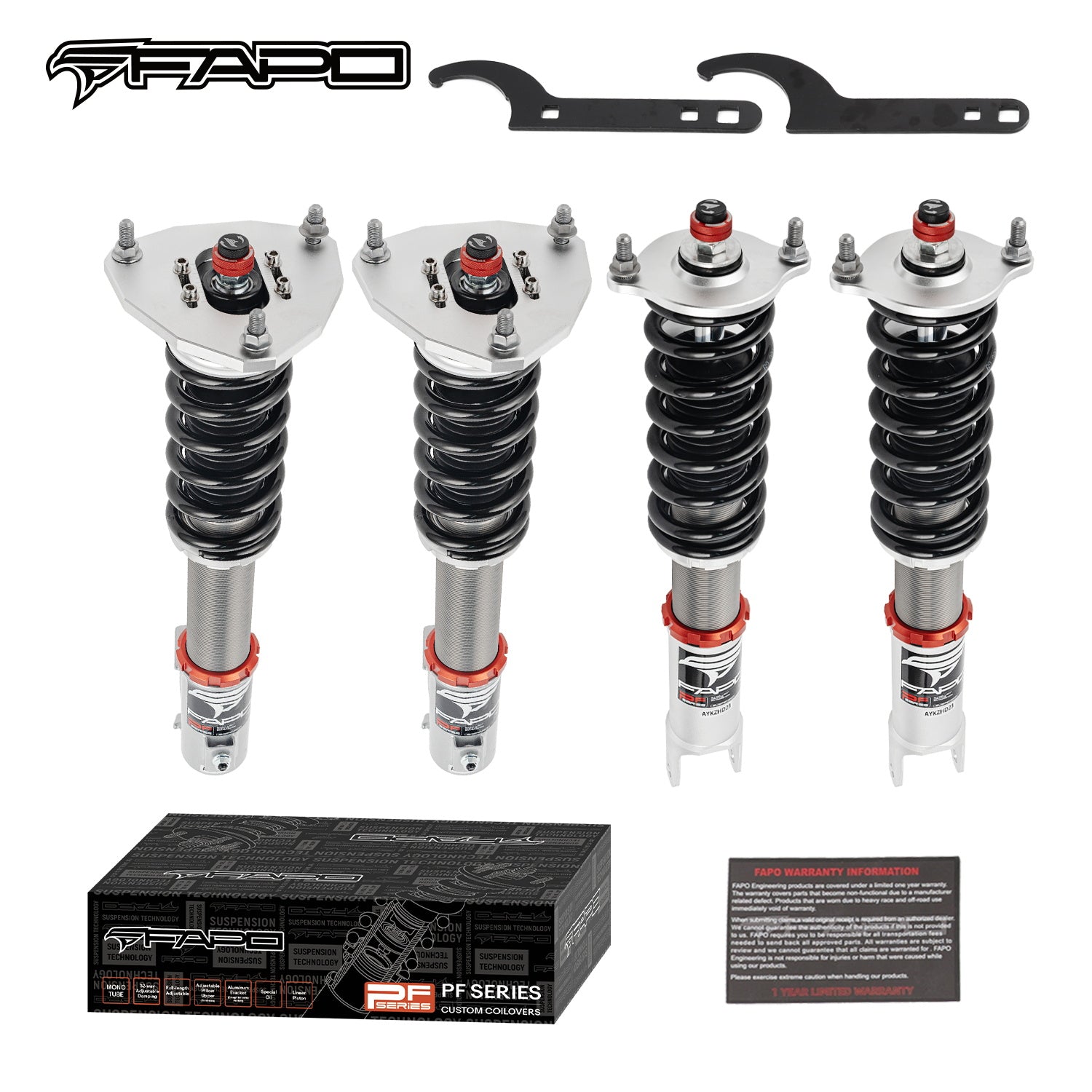 FAPO 32-Level Adjustable Coilovers for 2001-2008 Mitsubishi Lancer Evolution VII/VIII/IX (CT9A) PF003330