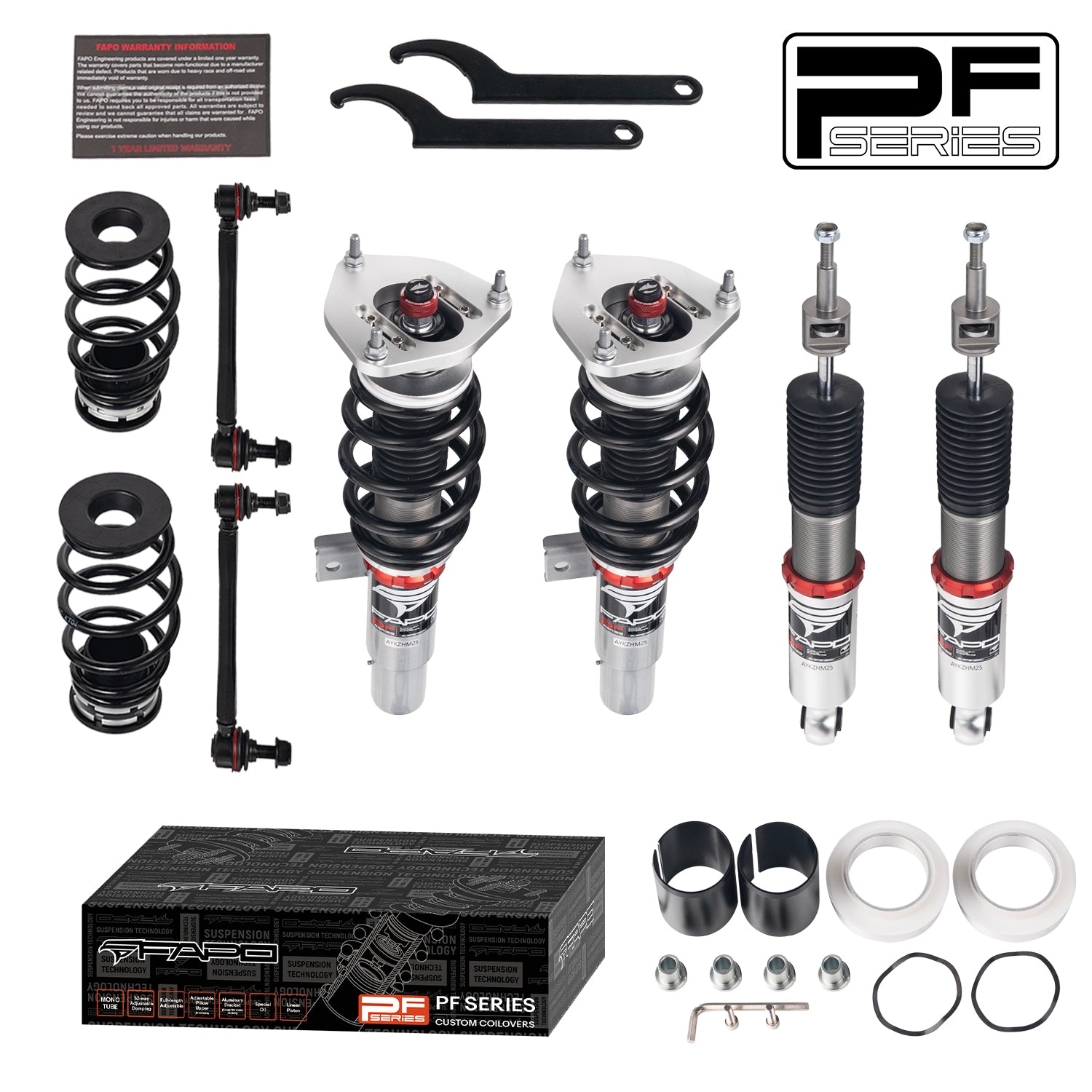 FAPO 32-Level Adjustable Coilovers for 2003-2012 Volkswagen Golf MK5 MK6 PF004130
