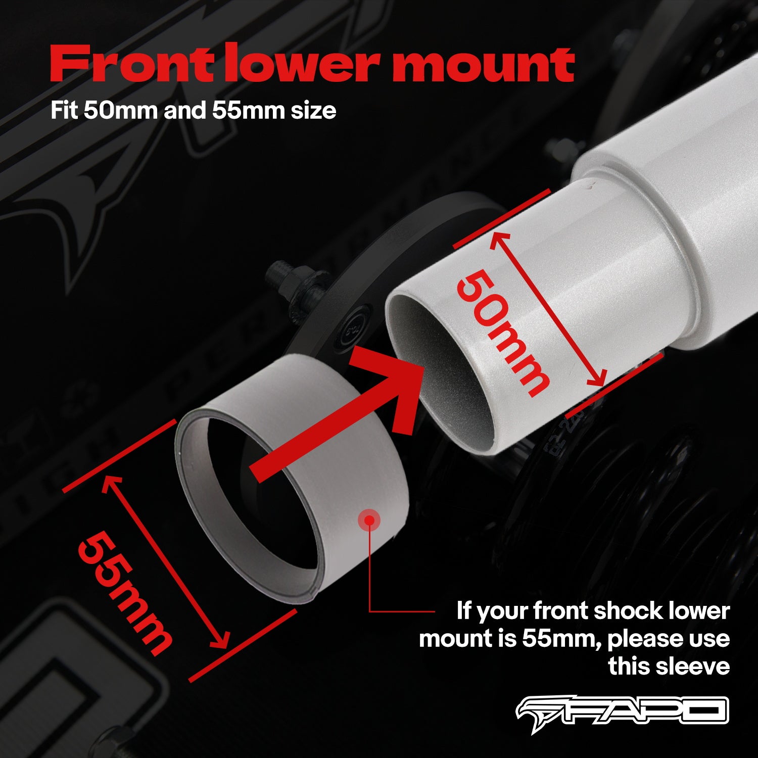 FAPO 32-Level Adjustable Coilovers for Volkswagen Golf 8th Gen MK8/MQB 2020+ & Golf GTI MK7/A7/MQB 2012-2020 PF004830