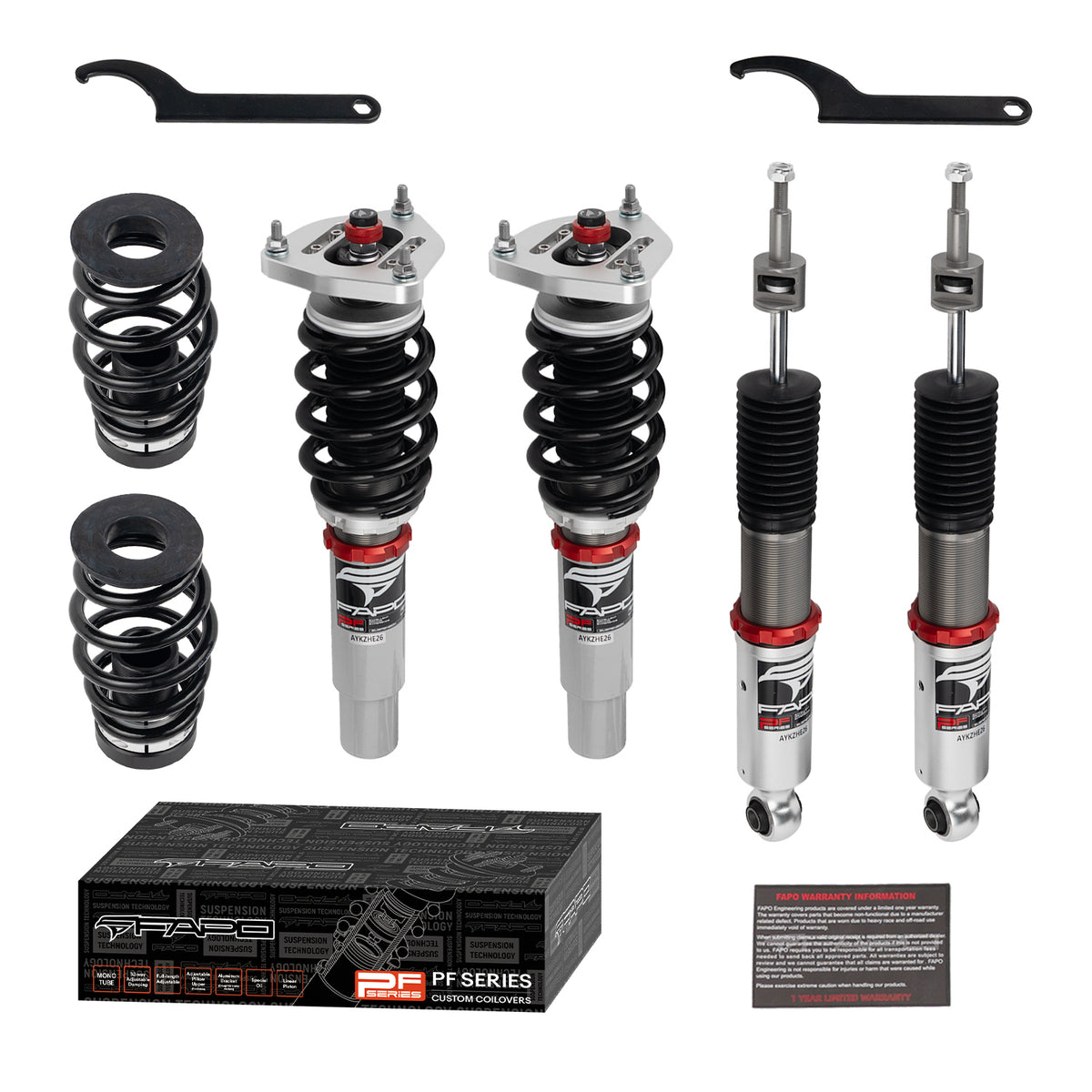 FAPO 32-Level Adjustable Coilovers for Volkswagen Golf 8th Gen MK8/MQB 2020+ & Golf GTI MK7/A7/MQB 2012-2020 PF004830