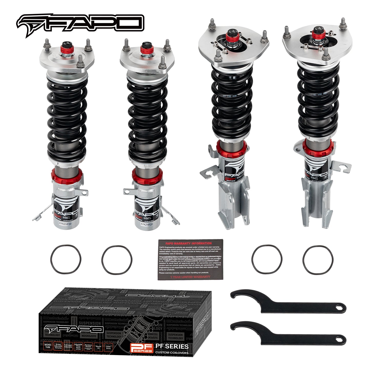 FAPO 32-Level Adjustable Coilovers for 1987-2000 Toyota Corolla 6th/7th/8th Gen PF005530