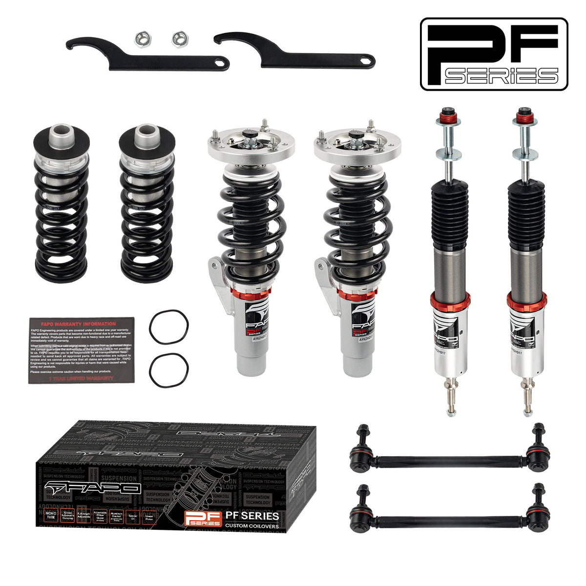 FAPO 32-Level Adjustable Coilovers for 2006-2013 BMW 3 Series 5th Gen E90 E91 E92 E93 PF006430