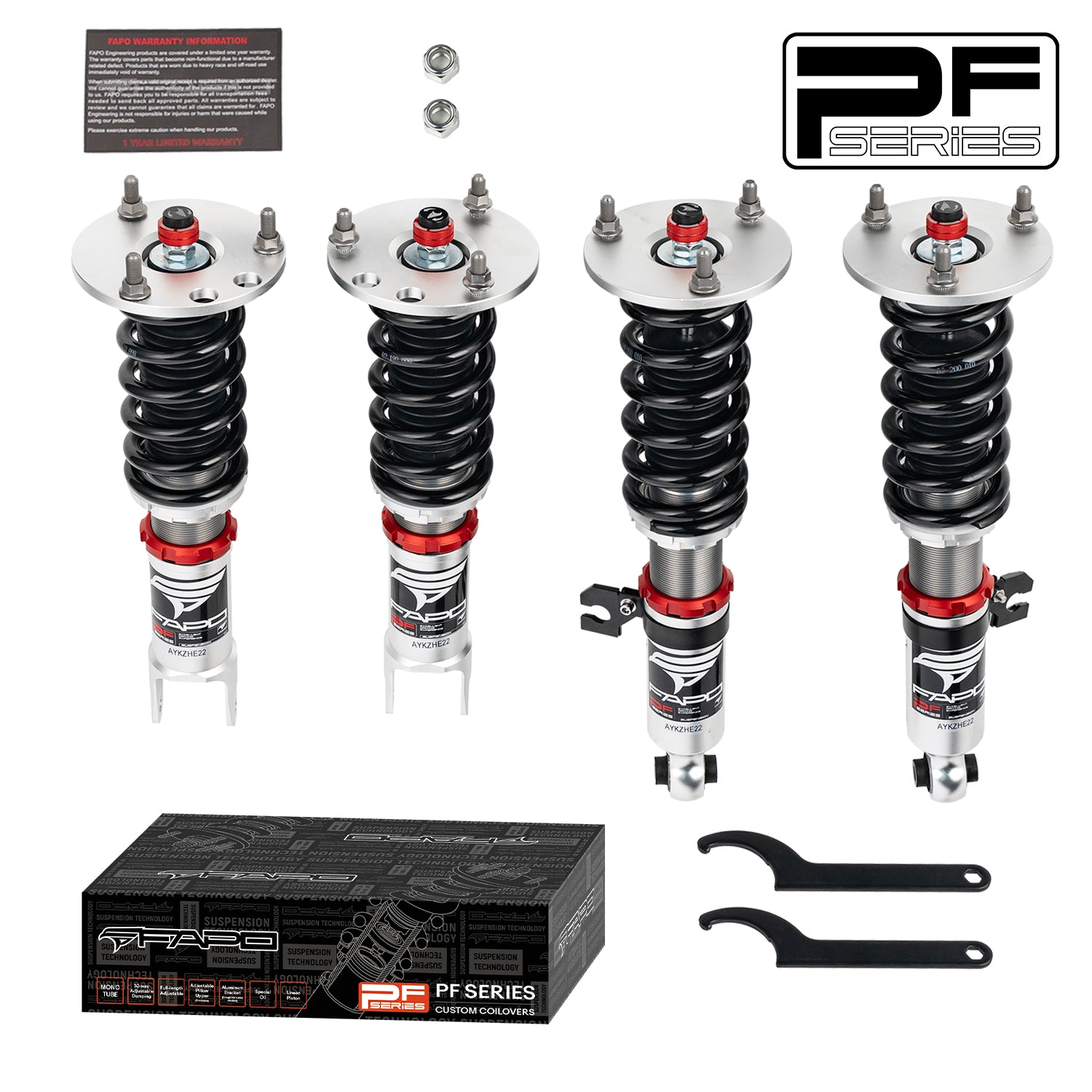 FAPO 32-Level Adjustable Coilovers for 1991-2002 Mazda RX-7 3rd Gen FD3S PF007430