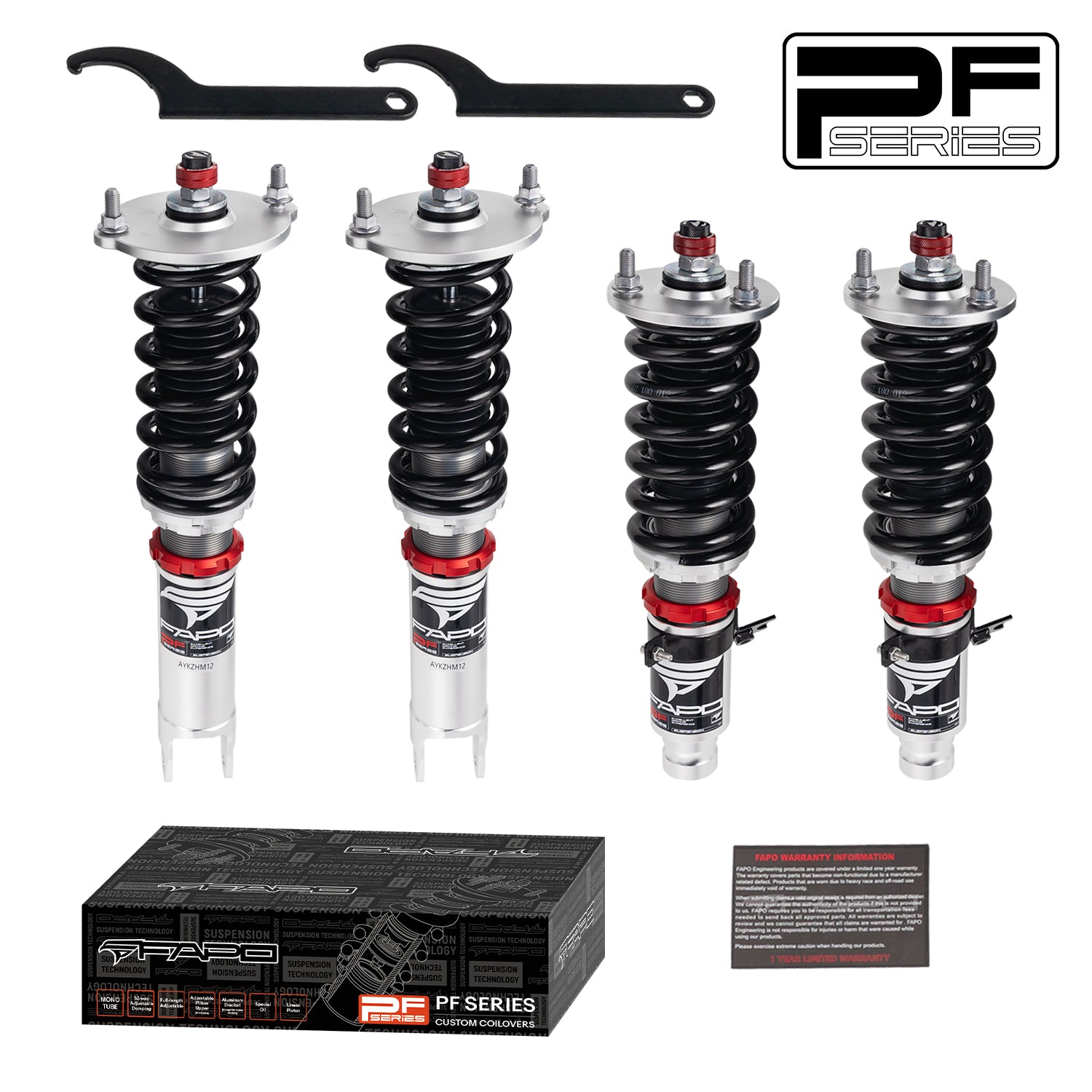 FAPO 32-Level Damping Coilovers for Honda Accord 4th Gen CB 1990-1994 PF012230