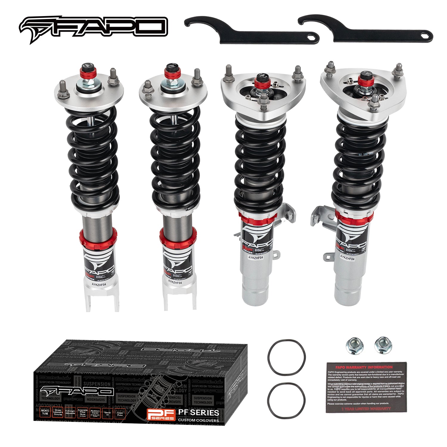 FAPO 32-Level Adjustable Coilovers for 2012-2019 Honda Accord 9th Gen (CT1/CT2/CR2/CR3/CR6) PF012630