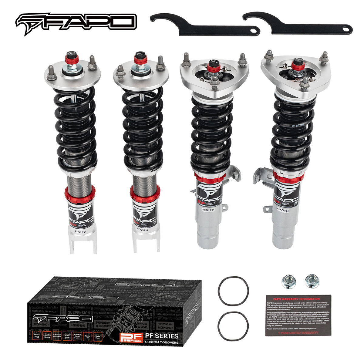 FAPO 32-Level Adjustable Coilovers for 2012-2019 Honda Accord 9th Gen (CT1/CT2/CR2/CR3/CR6) PF012630