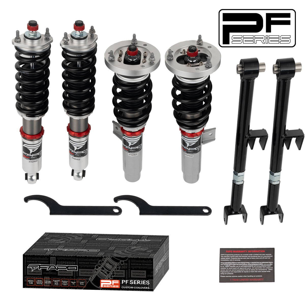 FAPO 32-Level Adjustable Coilovers for 1997-2006 BMW 3 Series 4th Gen E46 PF026130
