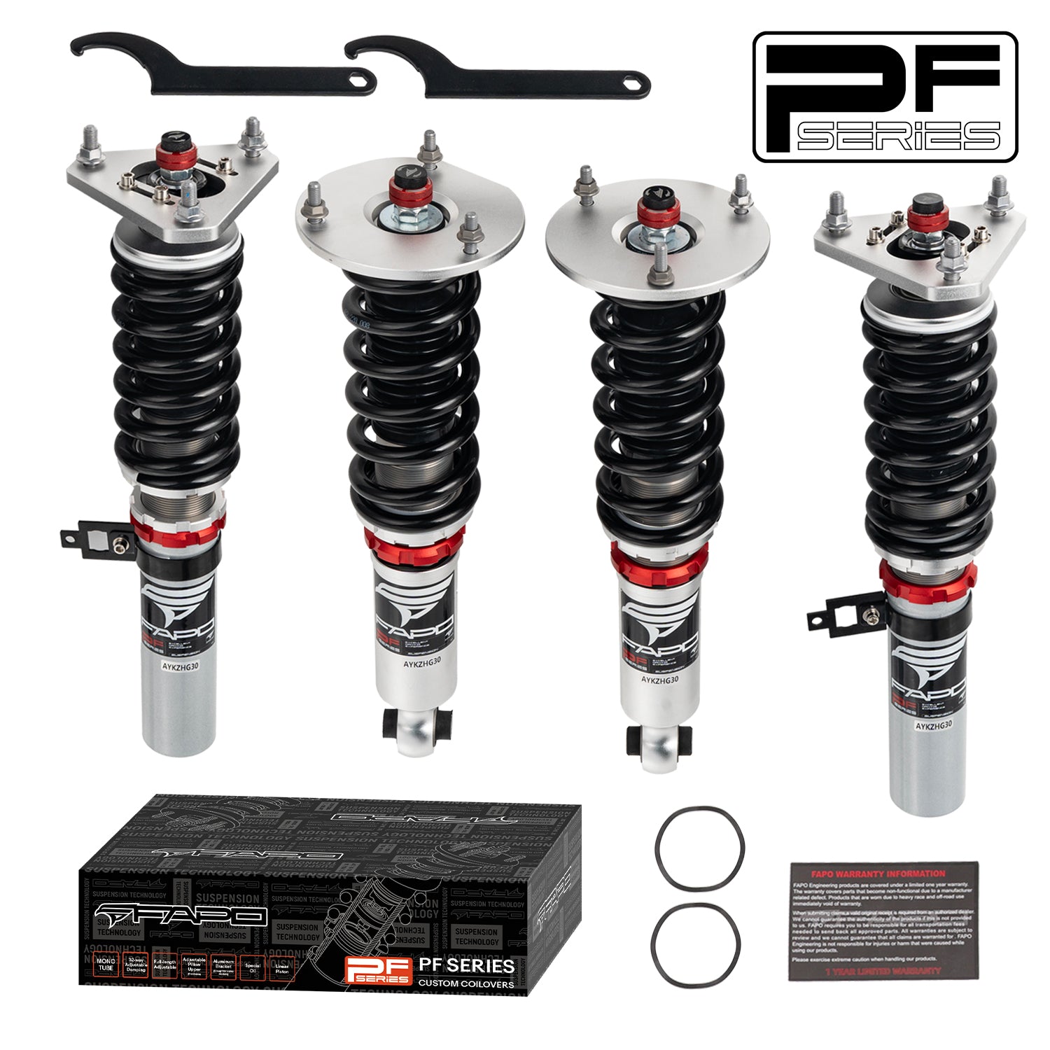 FAPO 32-Level Adjustable Coilovers for 1989-1992 Toyota Chaser X80 (MX83/JZX81) PF045930