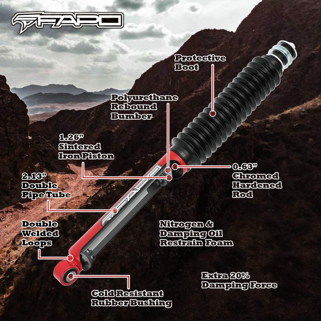 FAPO Front Off-Road Struts for Nissan Frontier 2005-2026 2.5-3.5 in Lift PA192111