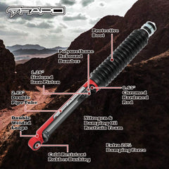 FAPO Front Off-Road Struts for Nissan Frontier 2005-2026 2.5-3.5 in Lift PA192111